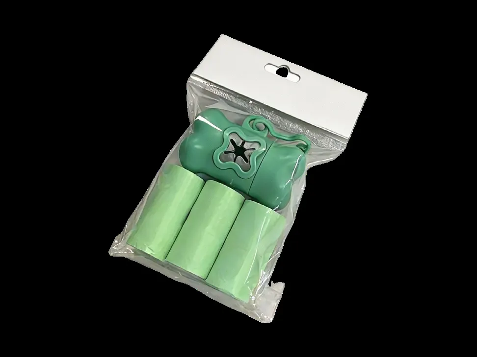 GRS Recycled Poop Bags — 3 Rolls + Dispenser Set