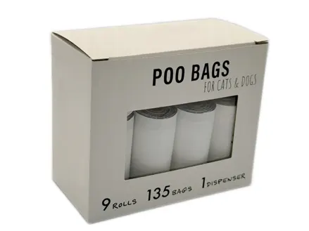 Compostable Poop Bag Rolls — 58 Rolls Pull-Out Box