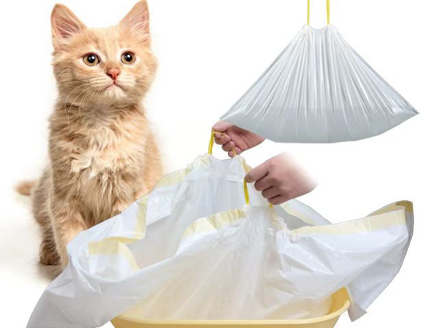 Drawstring Cat Litter Liners